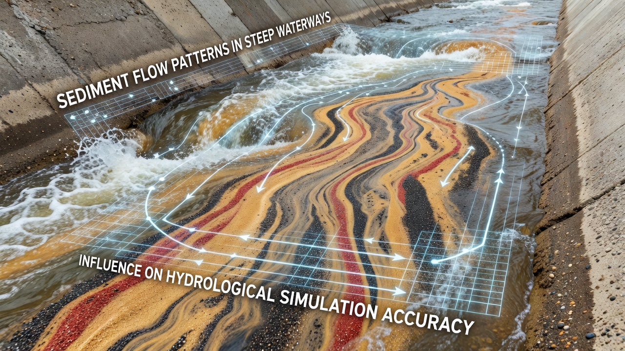Sediment Flow Patterns in Steep Waterways and Their Influence on Hydrological Simulation Accuracy